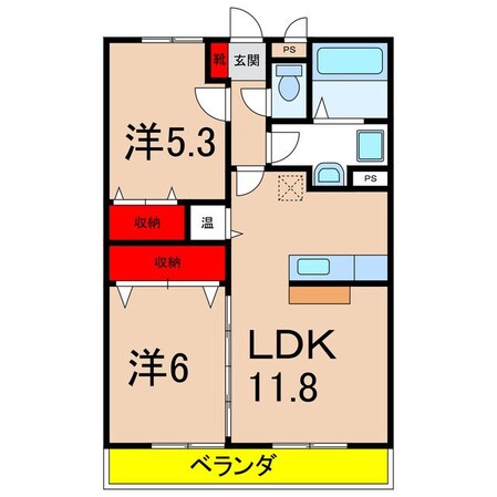 マンション花水木の物件間取画像